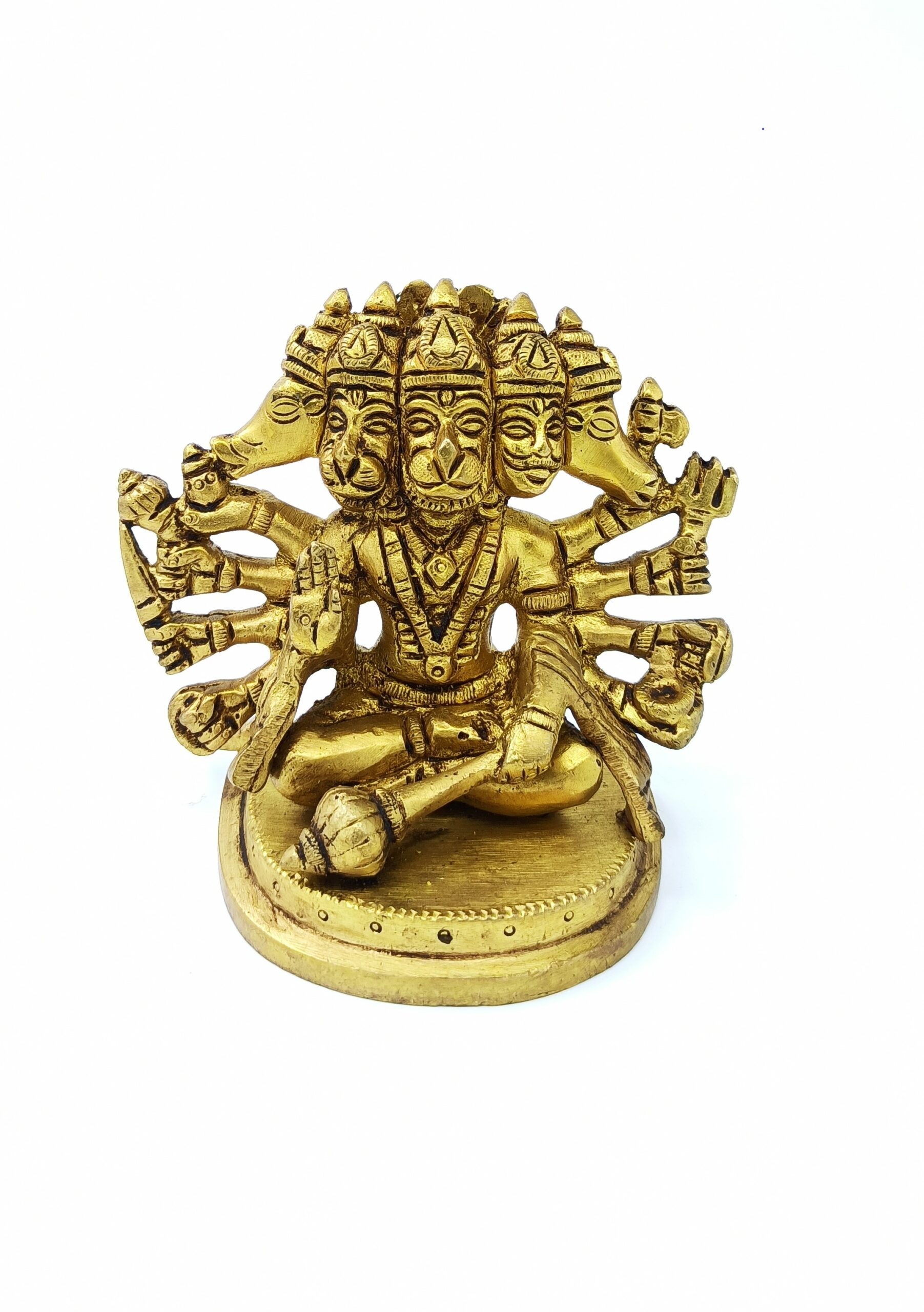 Panchmukhi Hanuman Murti Brass 9 cm