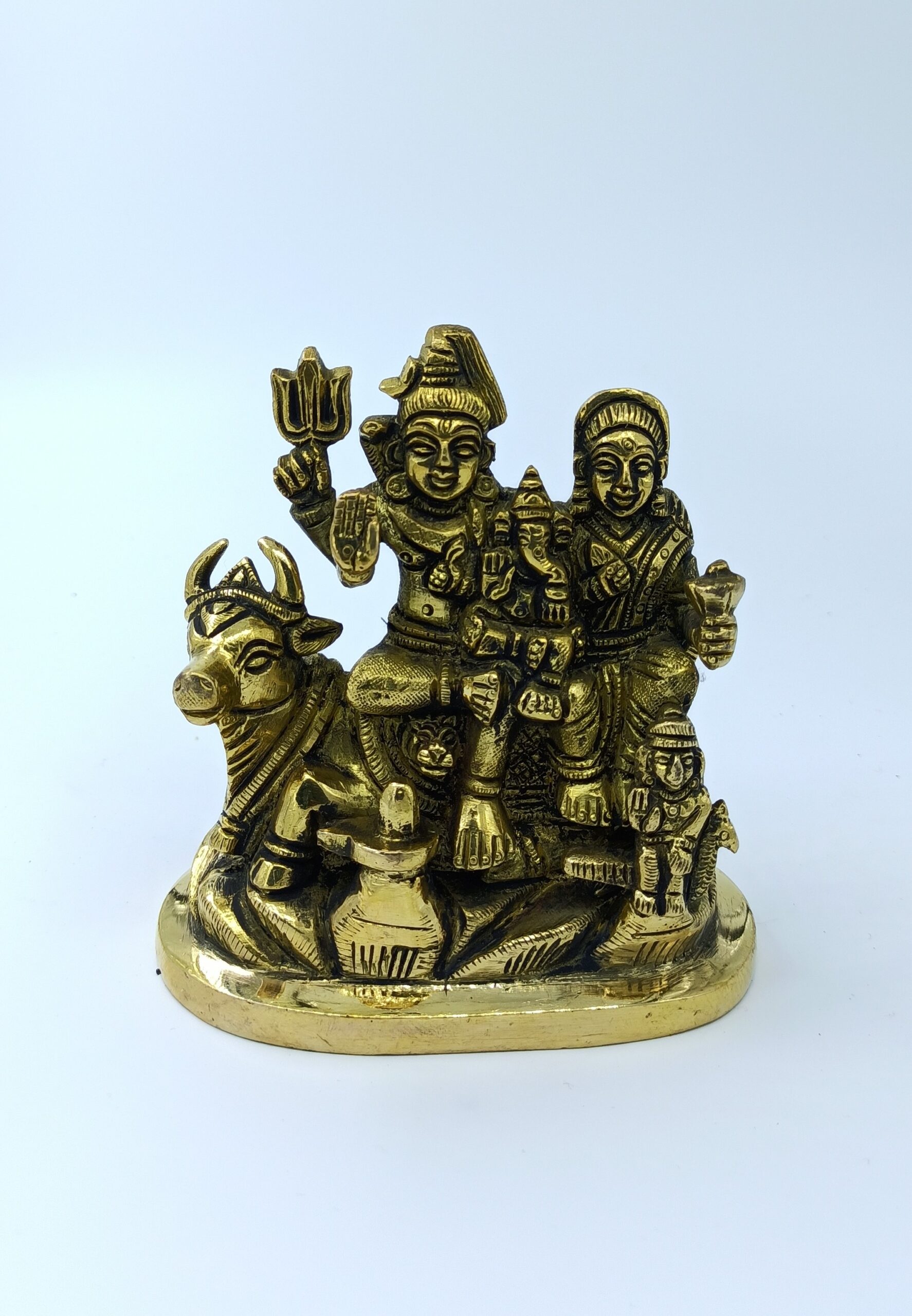 Shiva Parivar in Ashtdhatu Brass 11 cm