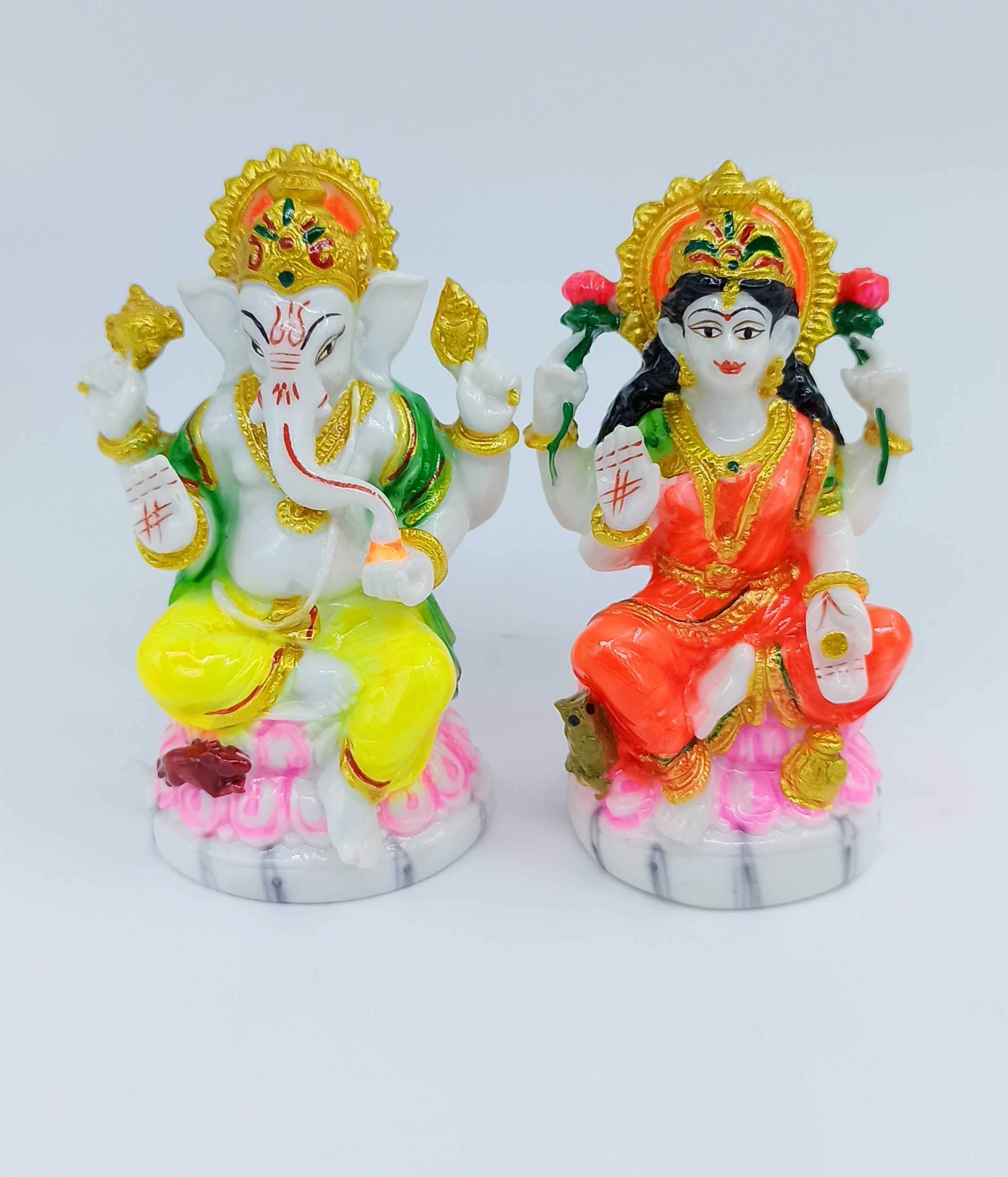 Laxmi Ganesh Murti Marble Dast