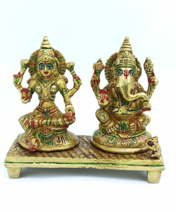 Antique brass idols laxmi ganesh