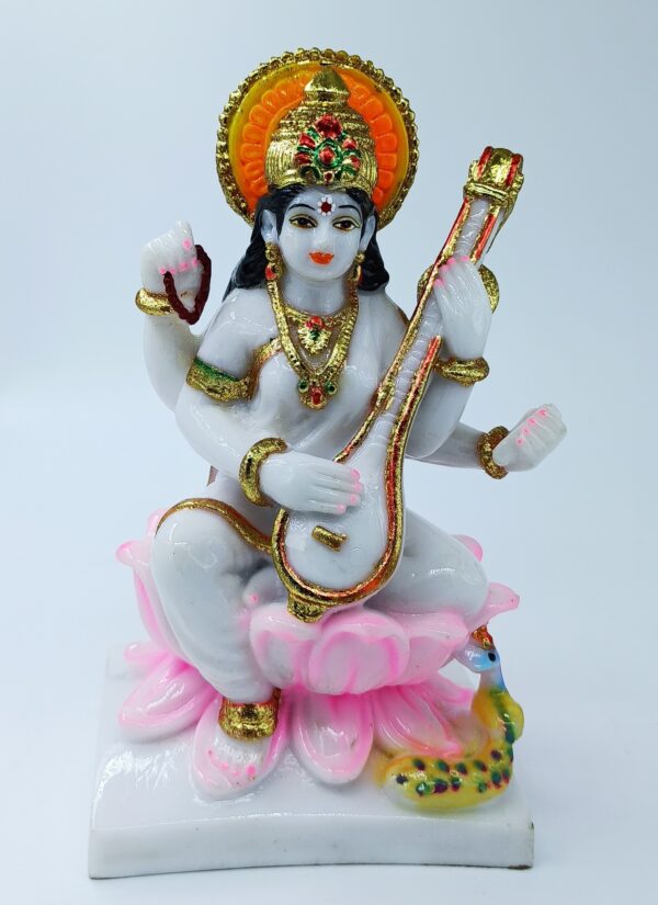 saraswati mata murti/idols Marble Dast 18 cm